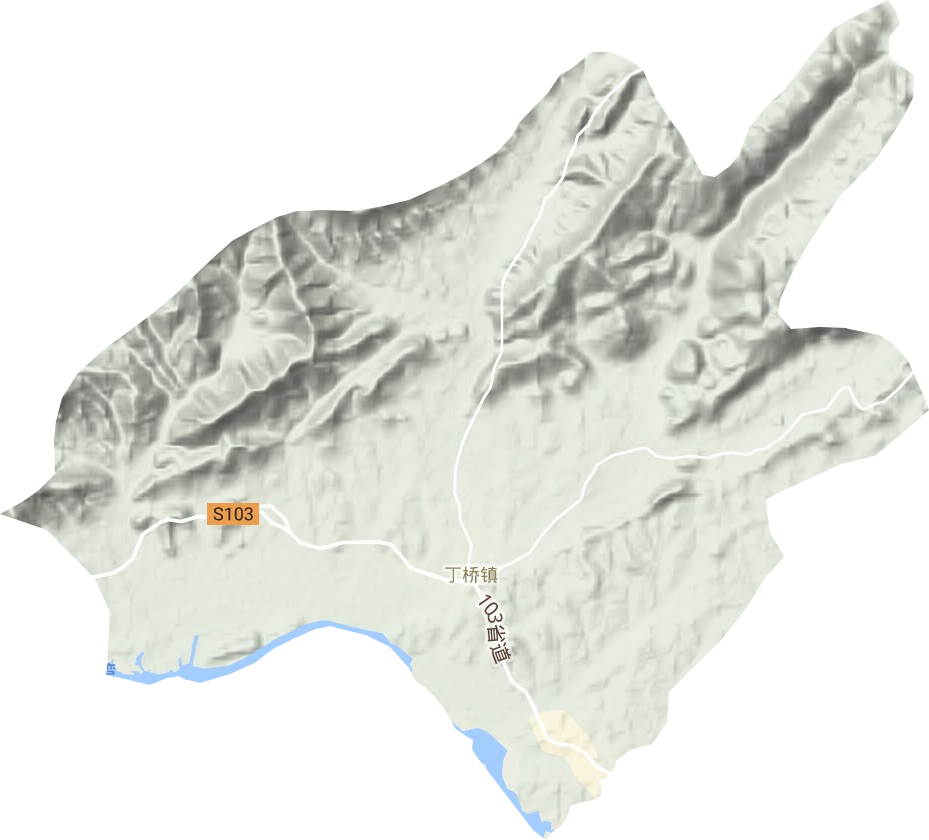 丁桥镇地形地图