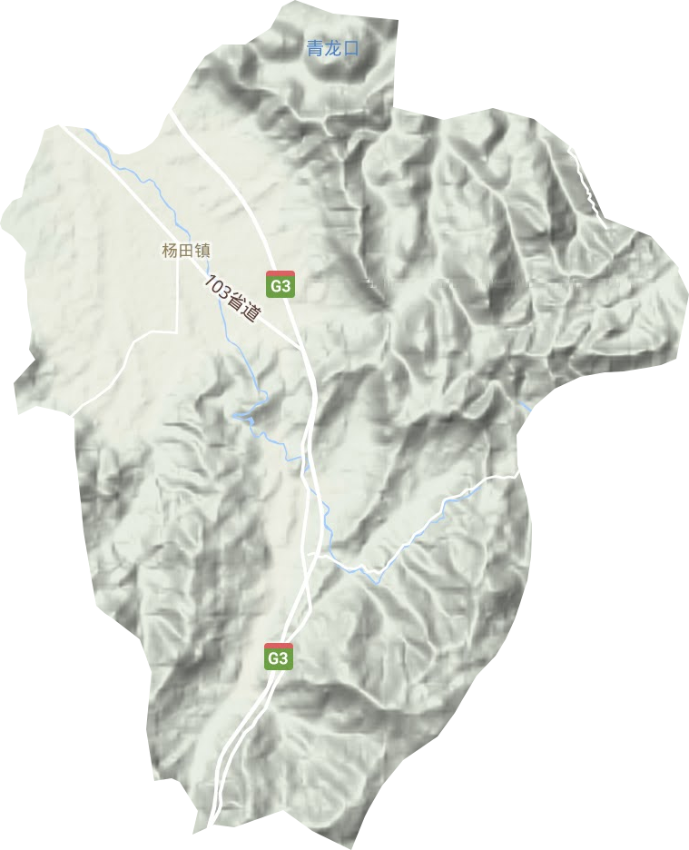 杨田镇地形地图