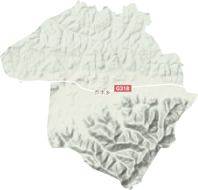 乔木乡地形地图