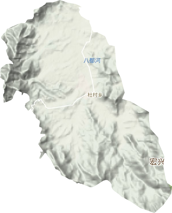杜村乡地形地图