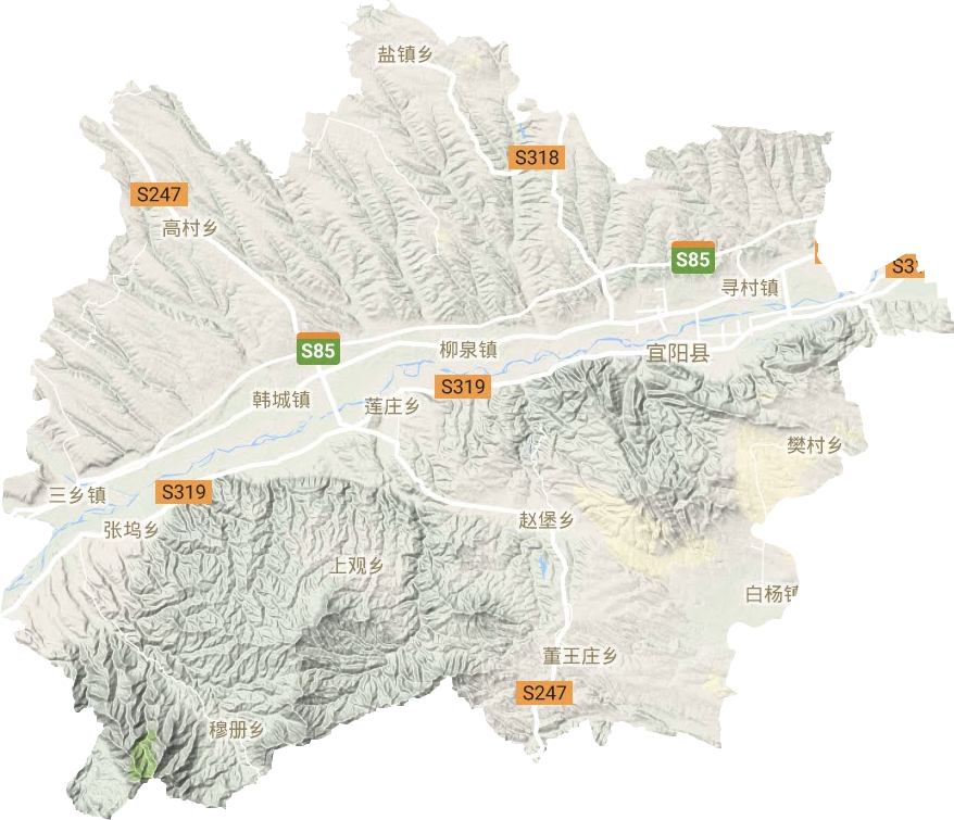 宜阳县地形地图