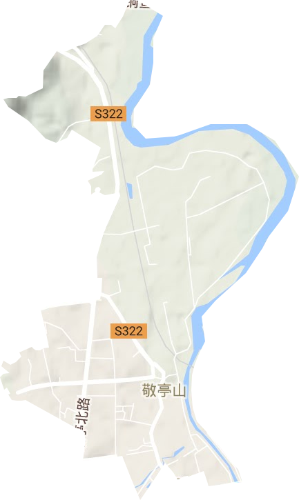 澄江街道地形地图