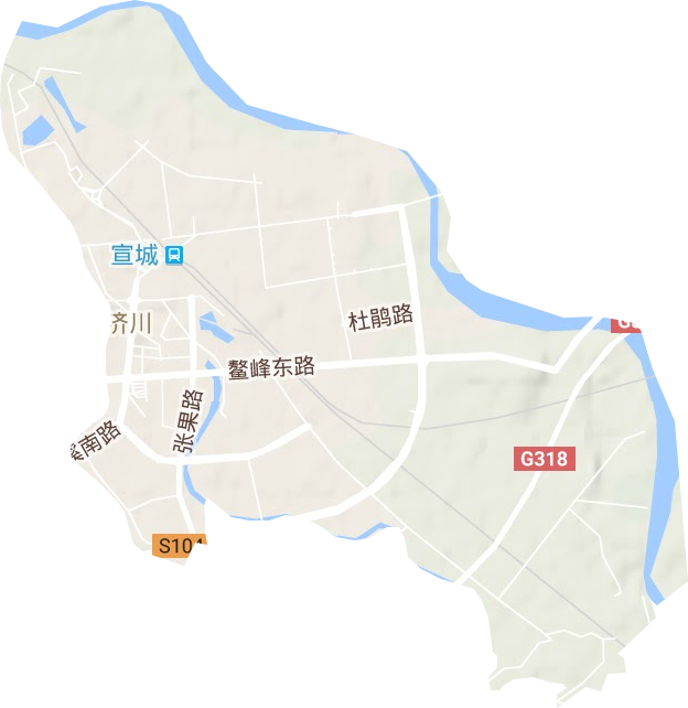 济川街道地形地图