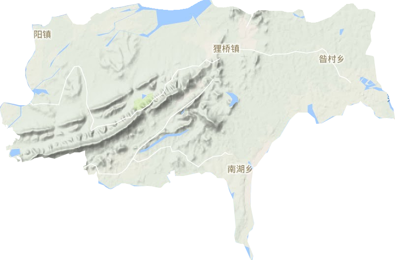 狸桥镇地形地图