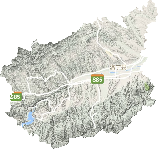 洛宁县地形地图