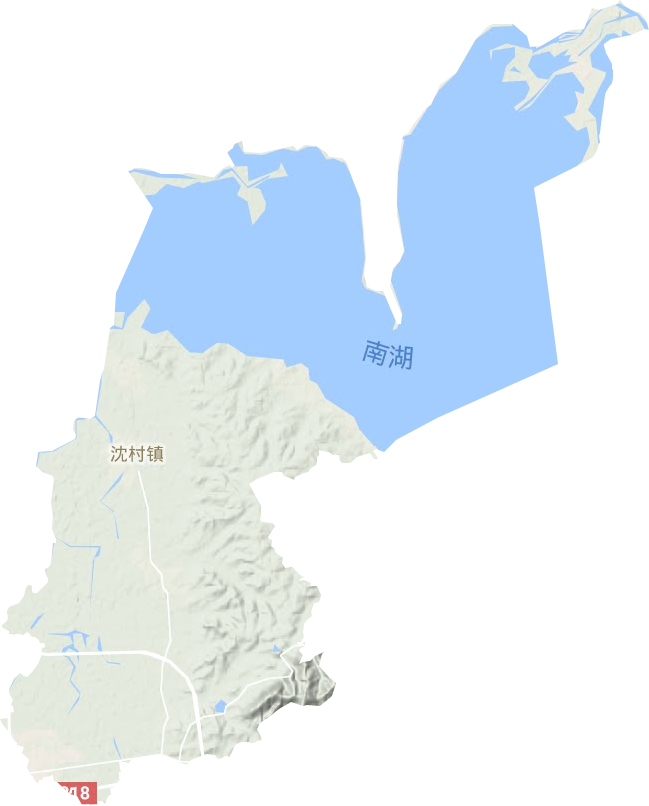 沈村镇地形地图