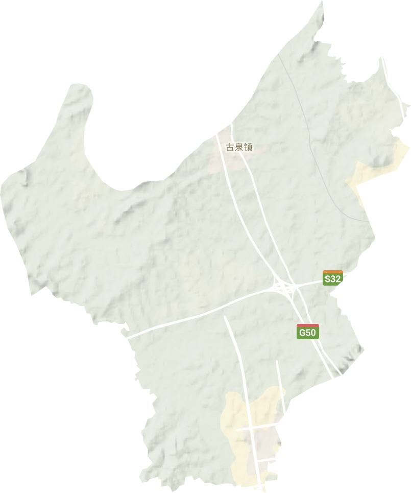 古泉镇地形地图