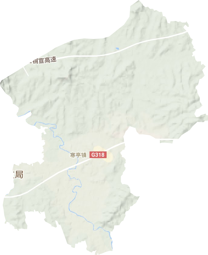 寒亭镇地形地图