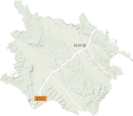 杨柳镇地形地图