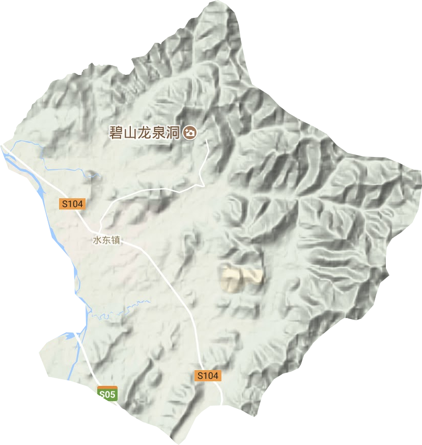 水东镇地形地图