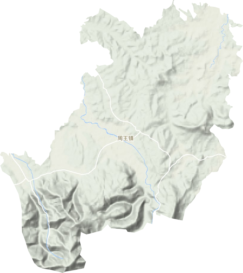 周王镇地形地图