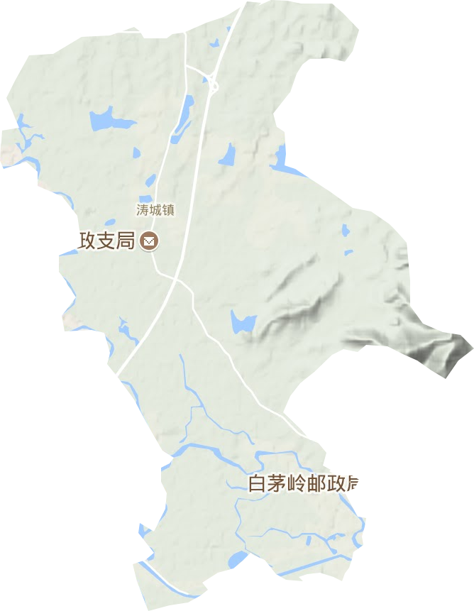 涛城镇地形地图