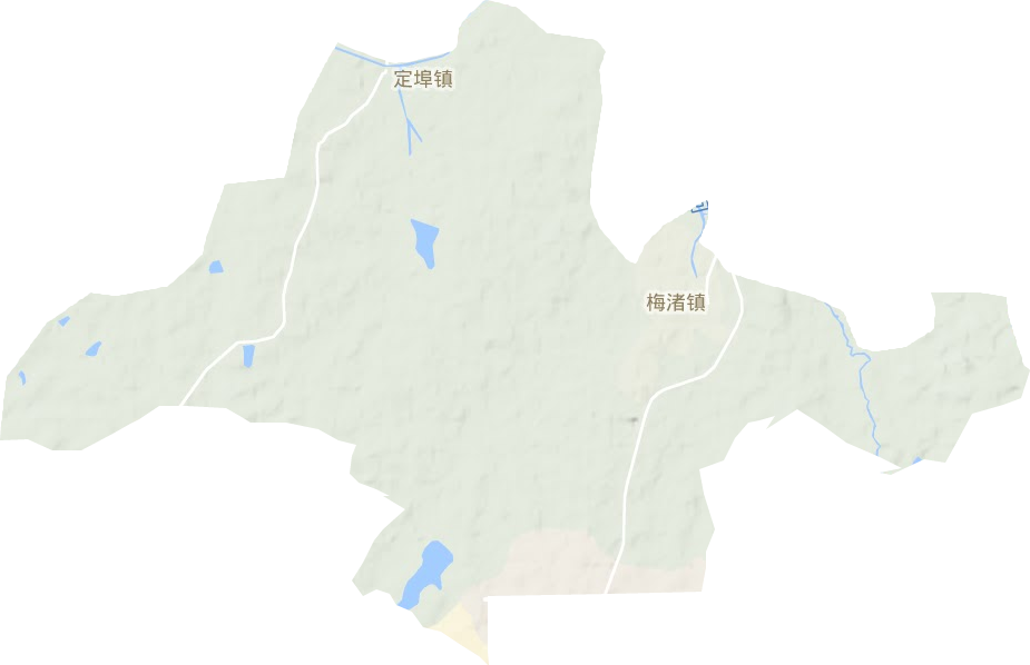 梅渚镇地形地图