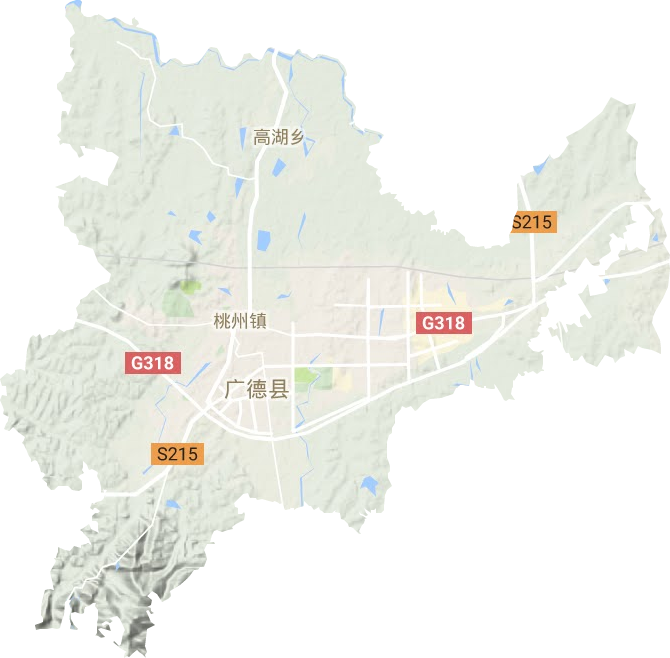 桃州镇地形地图