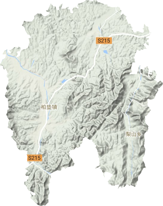 柏垫镇地形地图