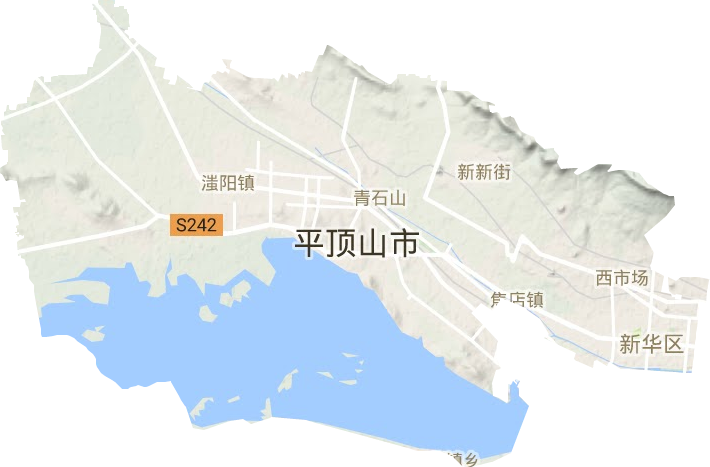 新华区地形地图