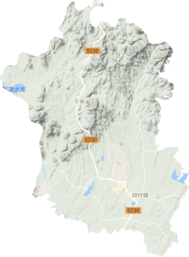 邱村镇地形地图