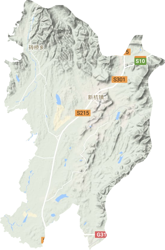 新杭镇地形地图