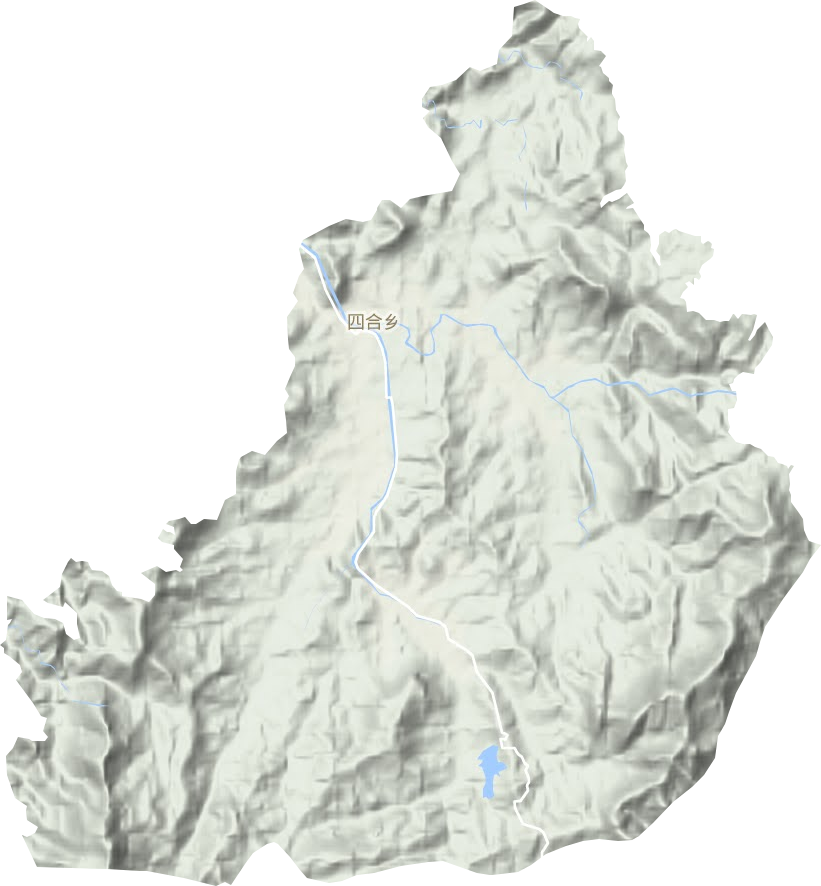 四合乡地形地图
