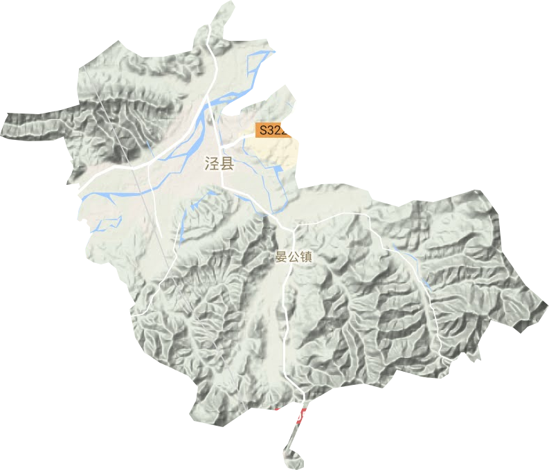 泾川镇地形地图