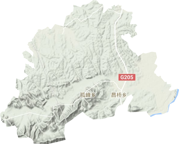 昌桥乡地形地图