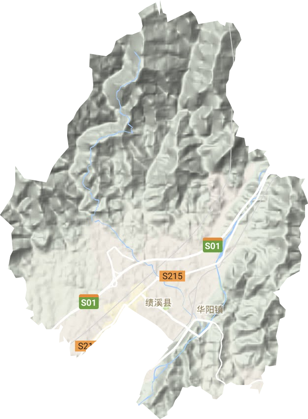 华阳镇地形地图