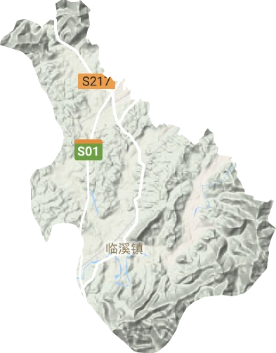 临溪镇地形地图