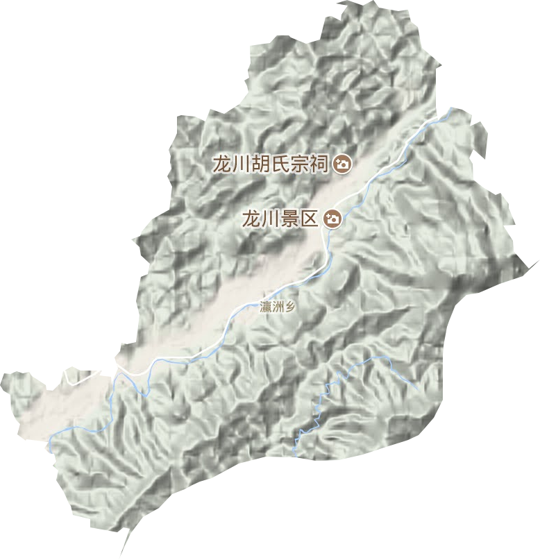 瀛洲镇地形地图