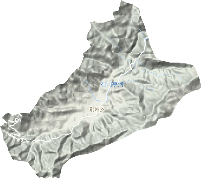 荆州乡地形地图