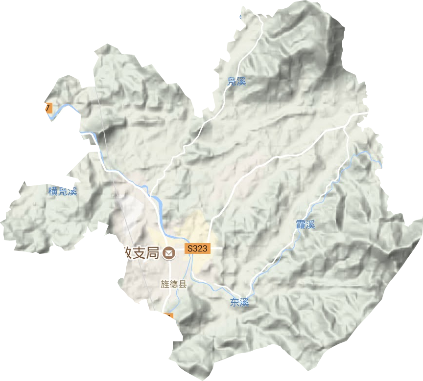 旌阳镇地形地图