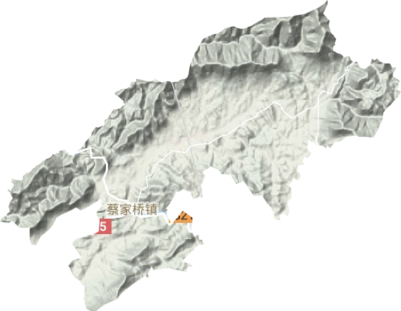 蔡家桥镇地形地图