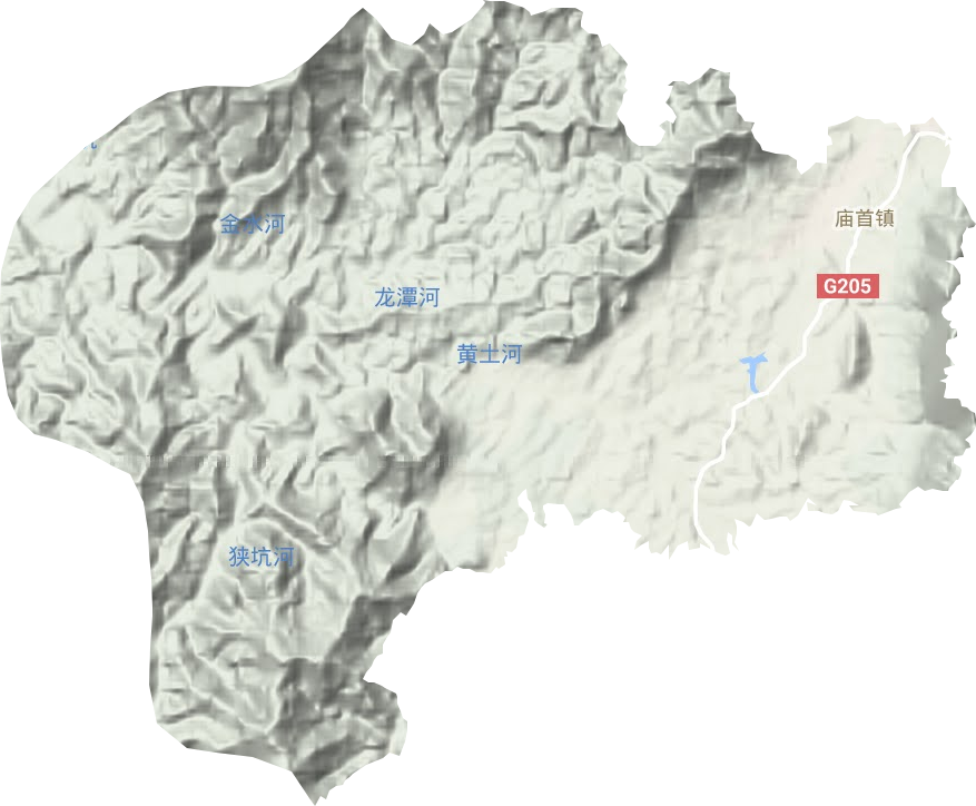 庙首镇地形地图