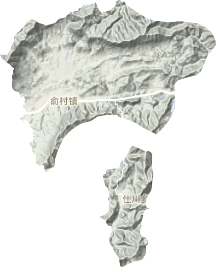 俞村镇地形地图