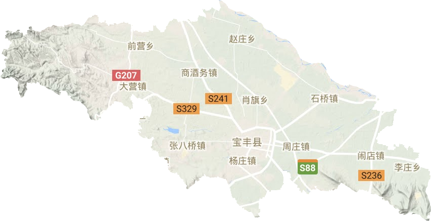 宝丰县地形地图