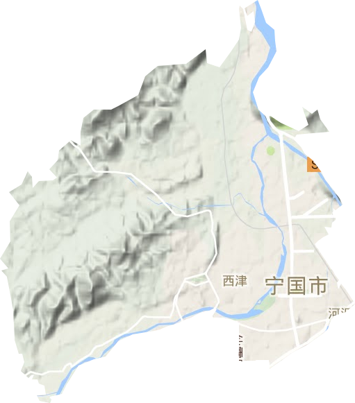 西津街道地形地图