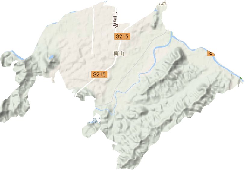 南山街道地形地图