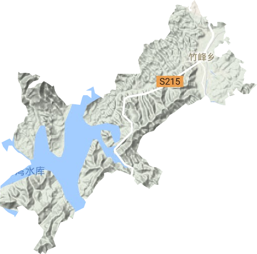 竹峰街道地形地图