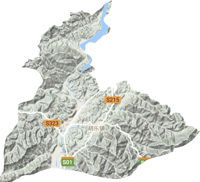 胡乐镇地形地图