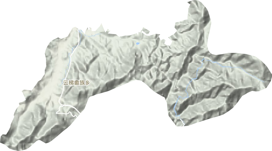 云梯畲族乡地形地图