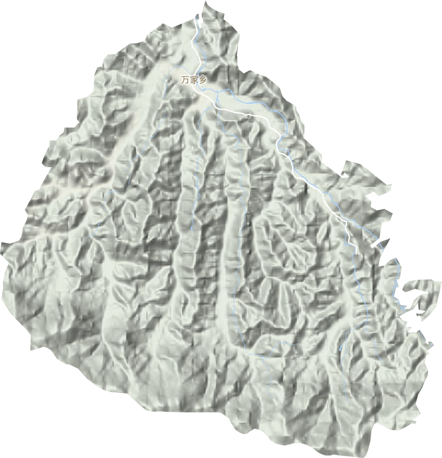 万家乡地形地图