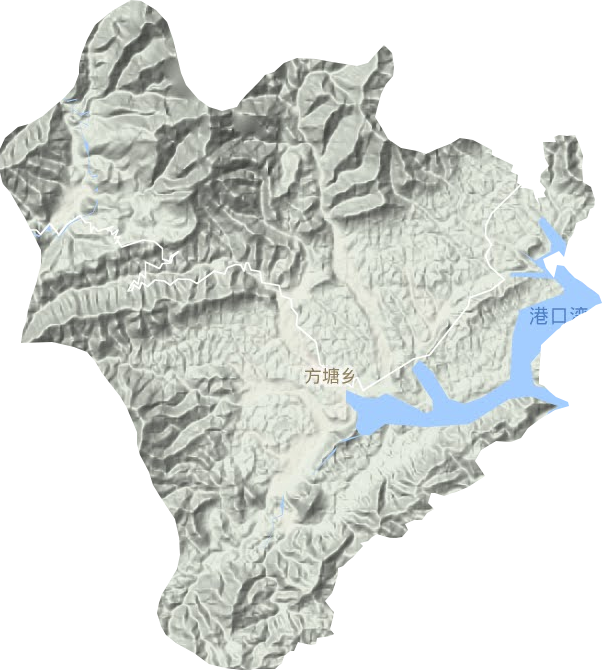 方塘乡地形地图