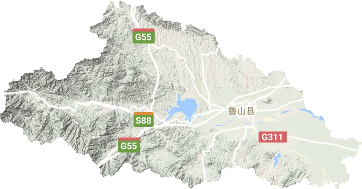 鲁山县地形地图