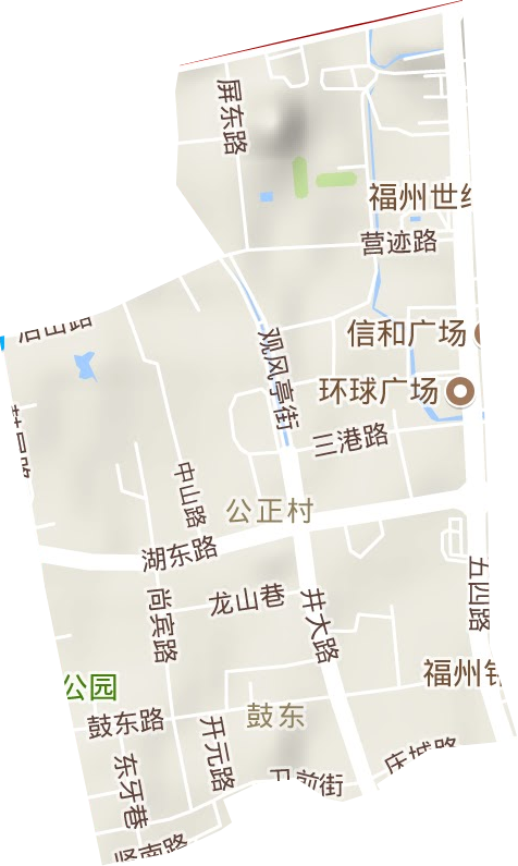 鼓东街道地形地图