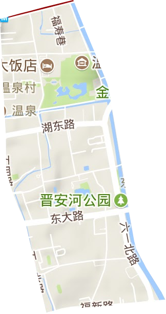 温泉街道地形地图