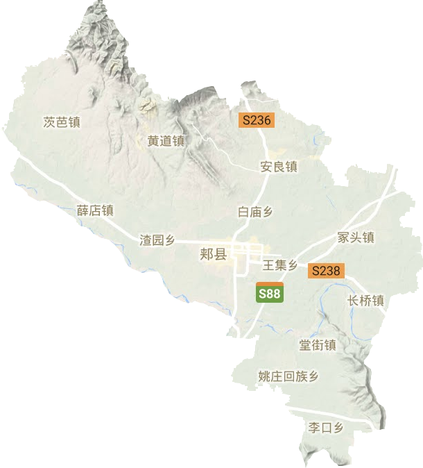 郏县地形地图