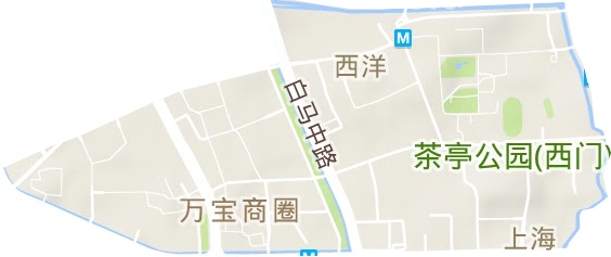 上海街道地形地图