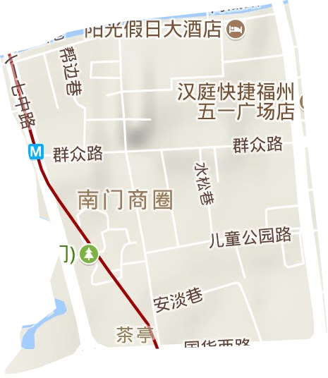 茶亭街道地形地图