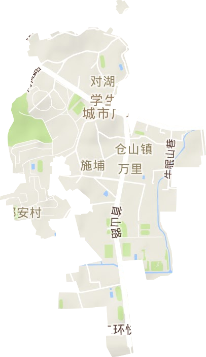 对湖街道地形地图