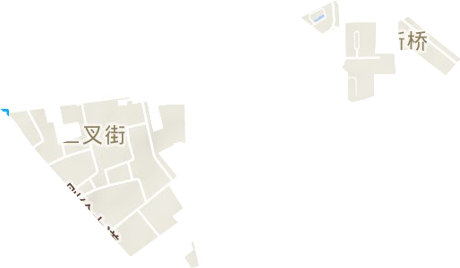 三叉街街道地形地图
