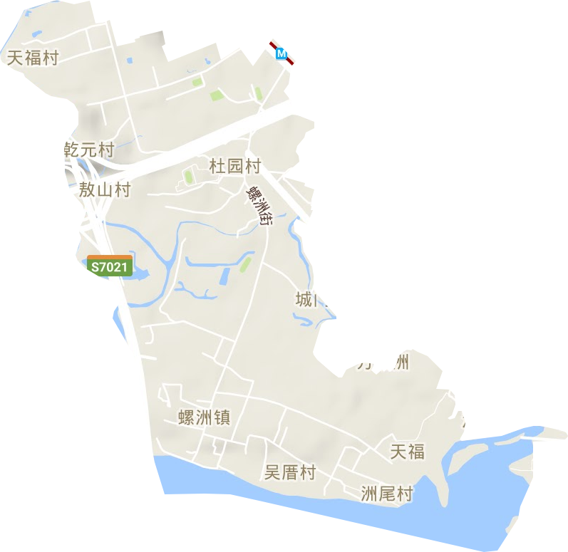 螺洲镇地形地图